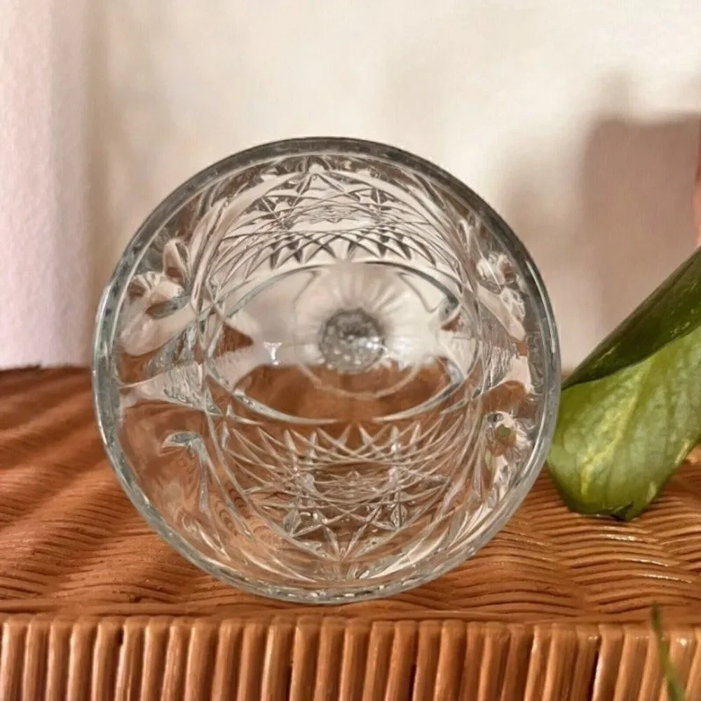 Vintage Libby brilliant Pressed Glass Water Goblet Wine Barware Drinkware